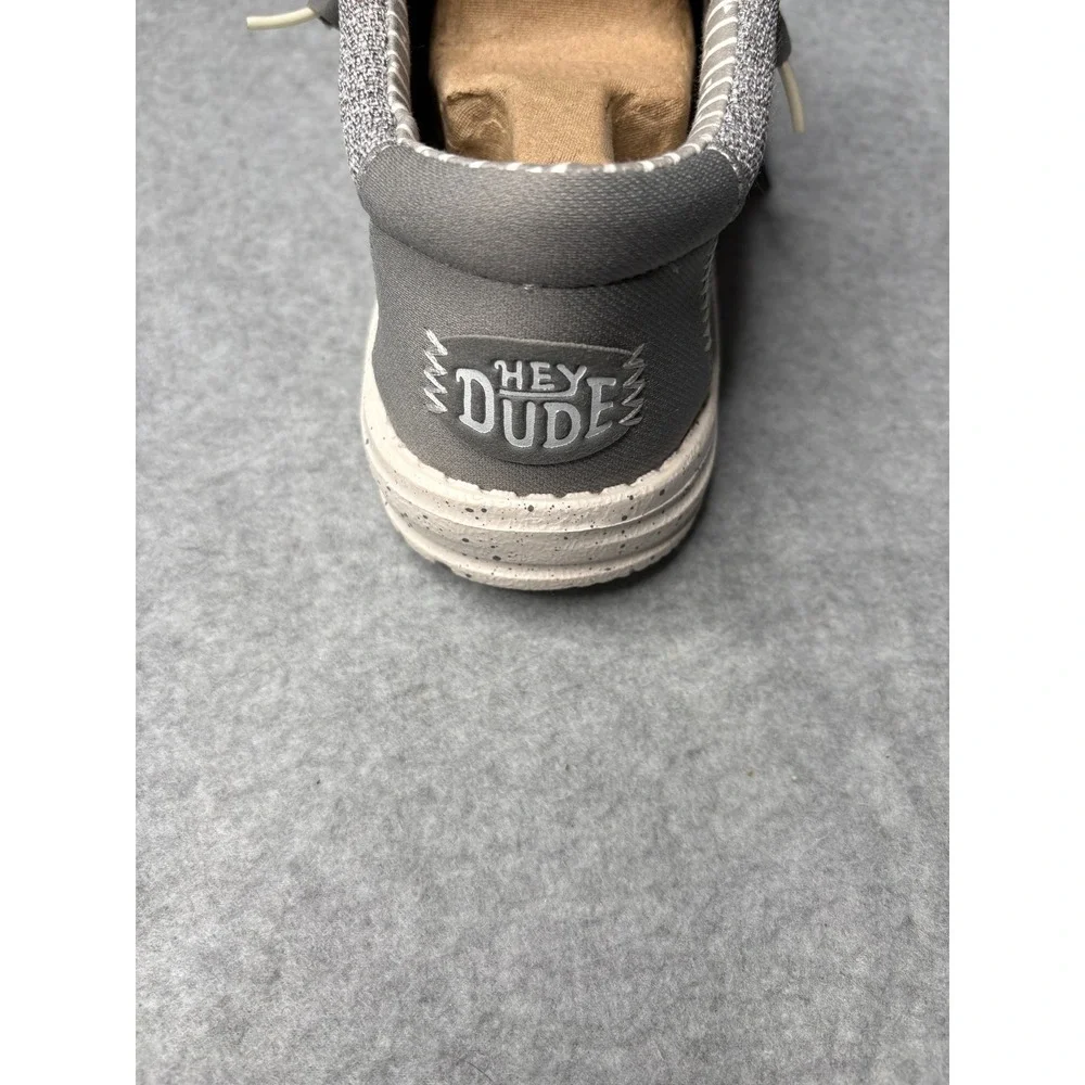 Hey Dude Wally Stretch Sox Grey Mens Slip On Loafers 41898-030 Size 12